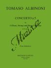Albinoni Tomaso | Concerto a 5 in G op. 9/6 | Klavírní výtah - Noty na hoboj
