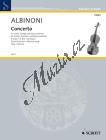 Albinoni Tomaso | Concerto A-Dur - Klavírní výtah a sólový part | Noty na housle
